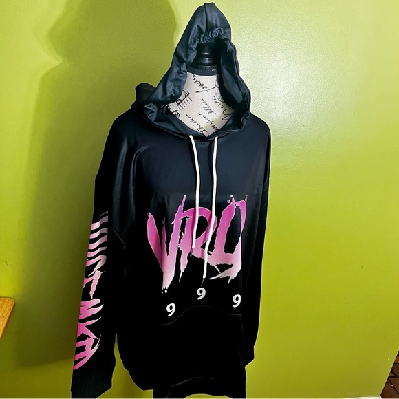 Juice World 999 Black and Pink Graphic Hoodie - Picture 1 of 5